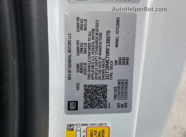 1GT38ME70RF138070 2024 GMC SIERRA White Вид підкапотного простору