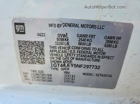 1GT49LEY5NF297732 2022 GMC SIERRA White Widok komory silnika