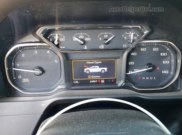1GT49MEY7MF224124 2021 GMC SIERRA Black Widok zestawu wskaźników