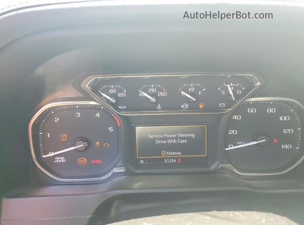 1GT49NEY4NF201634 2022 GMC SIERRA White Սարքավորումների վահանակի տեսք
