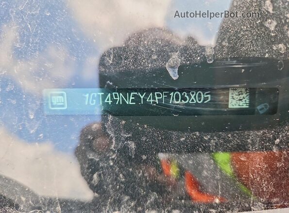 1GT49NEY4PF103805 2023 GMC SIERRA White VIN sticker view