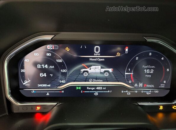 1GT49PEY2RF415071 2024 GMC SIERRA Black ხელსაწყოთა პანელის ხედი