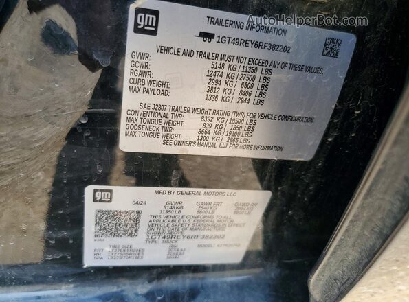 1GT49REY6RF382202 2024 GMC SIERRA Black Вид наклейки з VIN-кодом