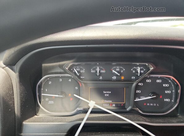 1GT49SEY8PF107905 2023 GMC SIERRA White Widok zestawu wskaźników