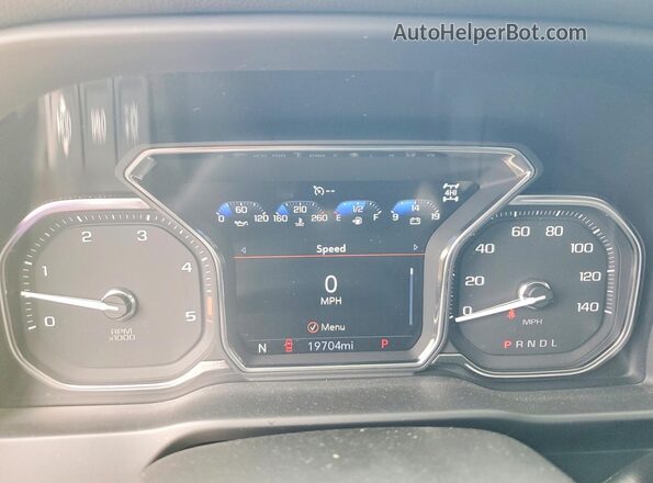 1GT49WEY8MF174653 2021 GMC SIERRA White Вид щитка приладів