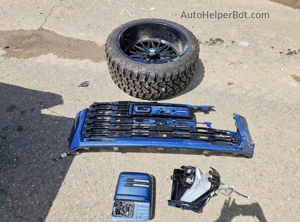 1GT4UXEY0SF273615 2025 GMC SIERRA Blue Engine compartment view