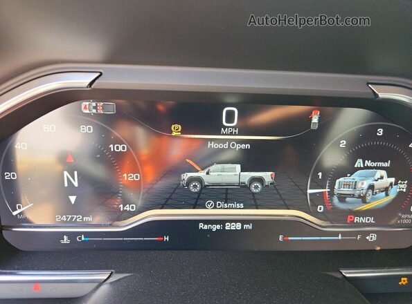 1GT4UXEY0SF273615 2025 GMC SIERRA Blue Instrument cluster view