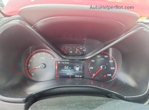 1GTG6CE32G1120694 2016 GMC CANYON Red Widok zestawu wskaźników