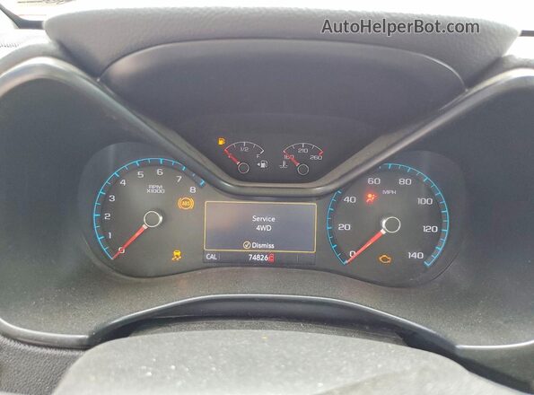 1GTG6EEN0M1149006 2021 GMC CANYON Красный Вид щитка приборов