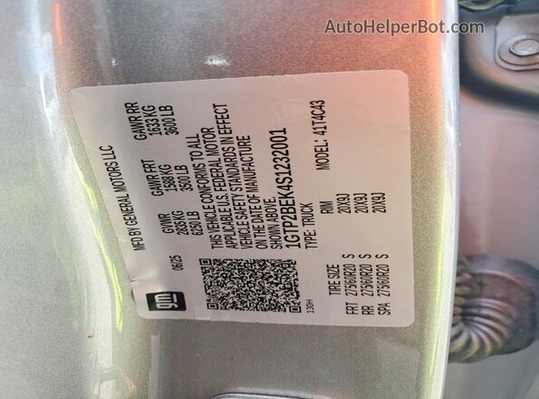 1GTP2BEK4S1232001 2025 GMC CANYON Silver Вид підкапотного простору