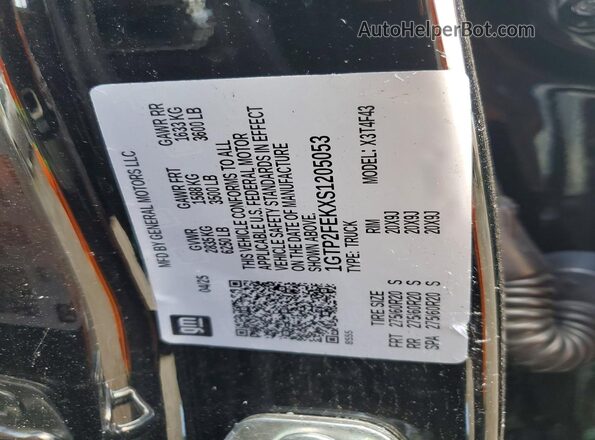 1GTP2FEKXS1205053 2025 GMC CANYON Black ძრავის განყოფილების ხედი