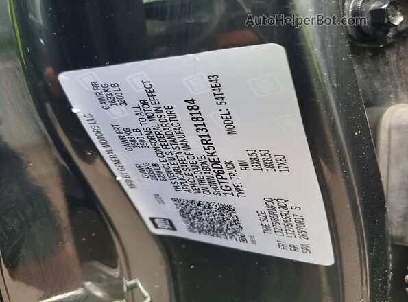 1GTP6DEK5R1318184 2024 GMC CANYON Black Вид наклейки з VIN-кодом