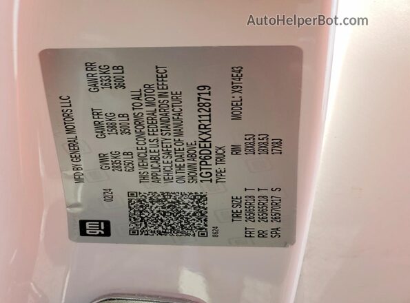 1GTP6DEKXR1128719 2024 GMC CANYON Белый Вид подкапотного пространства