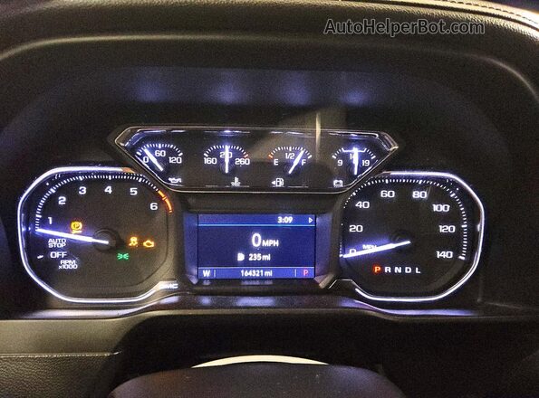 1GTP8CED1LZ320934 2020 GMC SIERRA Silver ხელსაწყოთა პანელის ხედი