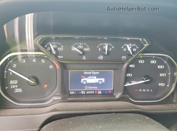1GTP9GEK9MZ387415 2021 GMC SIERRA Silver ხელსაწყოთა პანელის ხედი