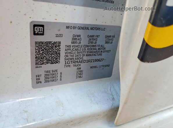 1GTRHAED1RZ190627 2024 GMC SIERRA Белый Вид подкапотного пространства