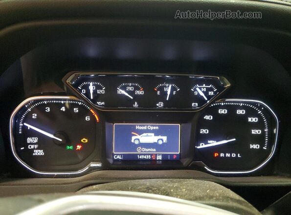 1GTU9BED7MZ417258 2021 GMC SIERRA Charcoal Вид щитка приладів
