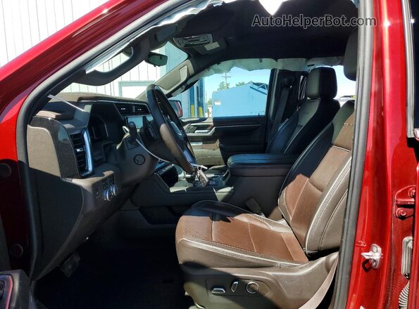 1GTUUGE83RZ259376 2024 GMC SIERRA Red Widok wnętrza z przodu
