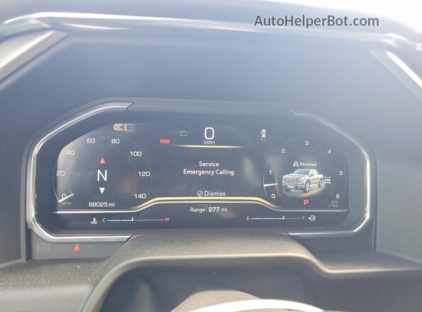 1GTUUGED0RZ232388 2024 GMC SIERRA White Instrument cluster view