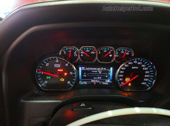 1GTV2MEC8HZ106035 2017 GMC SIERRA Red ხელსაწყოთა პანელის ხედი