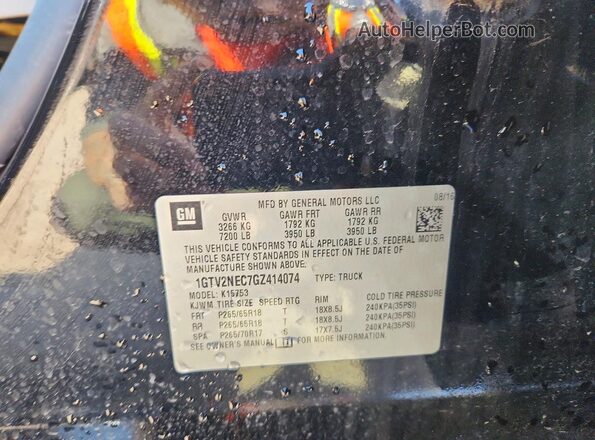 1GTV2NEC7GZ414074 2016 GMC SIERRA Черный Вид подкапотного пространства