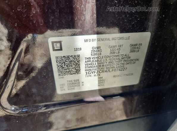 1GYFZCR47LF074227 2020 CADILLAC XT4 Burgundy Շարժիչի բաժամունքի տեսք