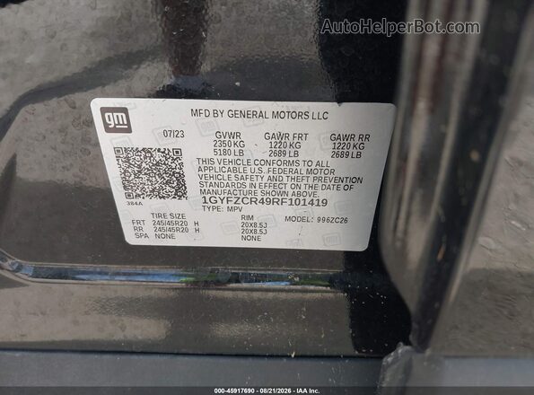 1GYFZCR49RF101419 2024 CADILLAC XT4 Black Вид підкапотного простору