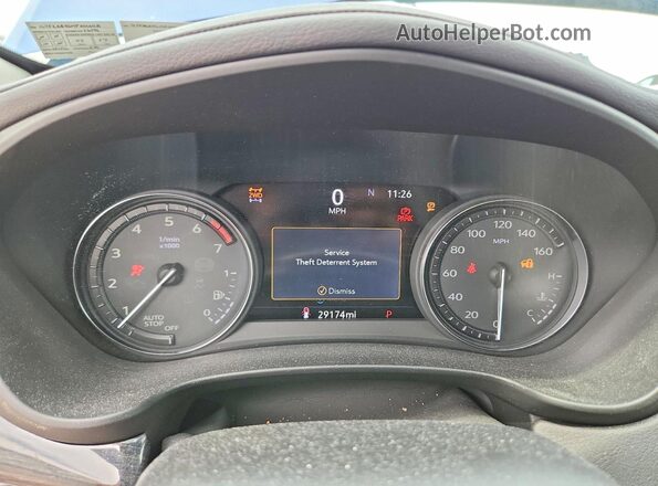 1GYFZDR46MF000028 2021 CADILLAC XT4 Синий Вид щитка приборов
