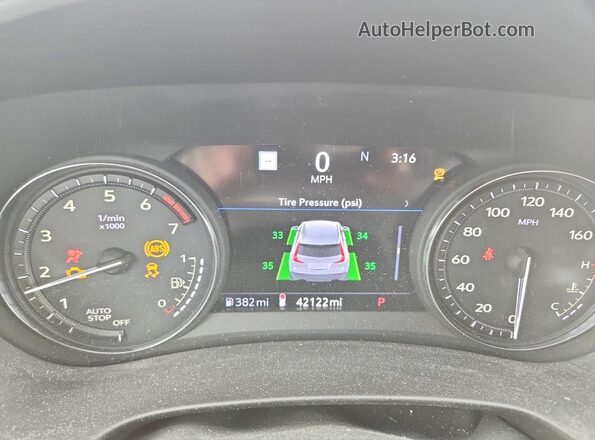 1GYFZER41PF131510 2023 CADILLAC XT4 Gray Սարքավորումների վահանակի տեսք