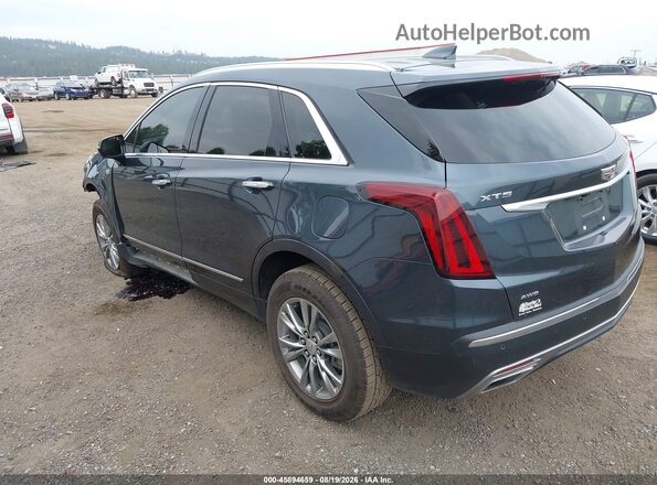 1GYKNDR40MZ150239 2021 CADILLAC XT5 Blue Հետևի ձախ
