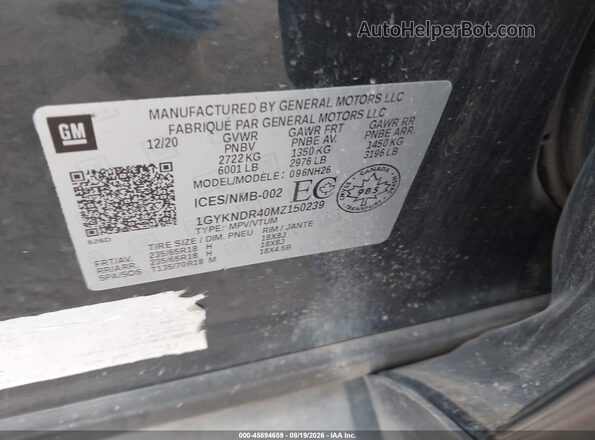 1GYKNDR40MZ150239 2021 CADILLAC XT5 Blue Շարժիչի բաժամունքի տեսք