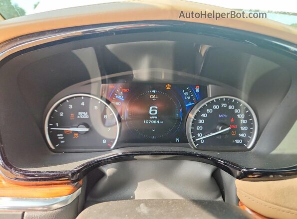 1GYKNFRS1HZ111546 2017 CADILLAC XT5 White Вид щитка приладів
