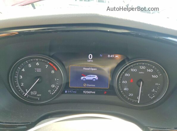 1GYKPCRS4LZ153436 2020 CADILLAC XT6 Red Вид щитка приладів