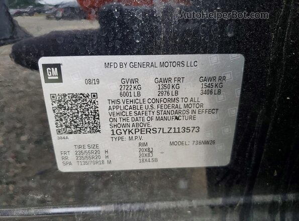 1GYKPERS7LZ113573 2020 CADILLAC XT6 Orange VIN კოდის სტიკერის ხედი