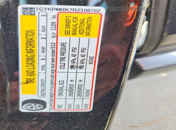 1GYKPMRK7RZ108702 2024 CADILLAC OTHER Black სალონის 360-გრადუსიანი ხედი