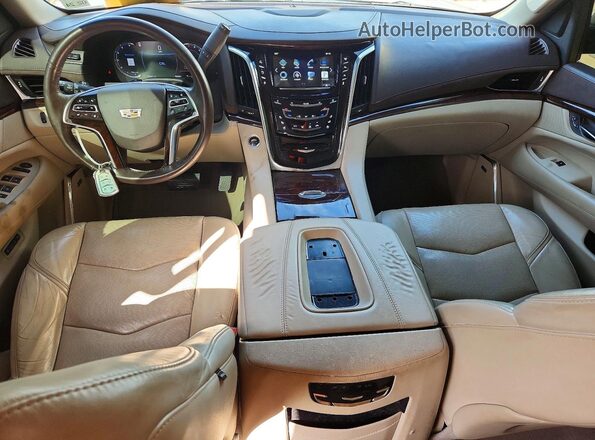 1GYS3BKJ3GR205944 2016 CADILLAC ESCALADE Beige Dashboard view