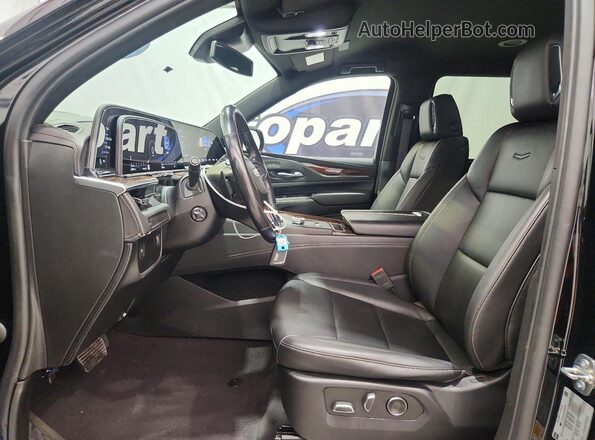 1GYS3JKT6PR439149 2023 CADILLAC ESCALADE Black Widok wnętrza z przodu