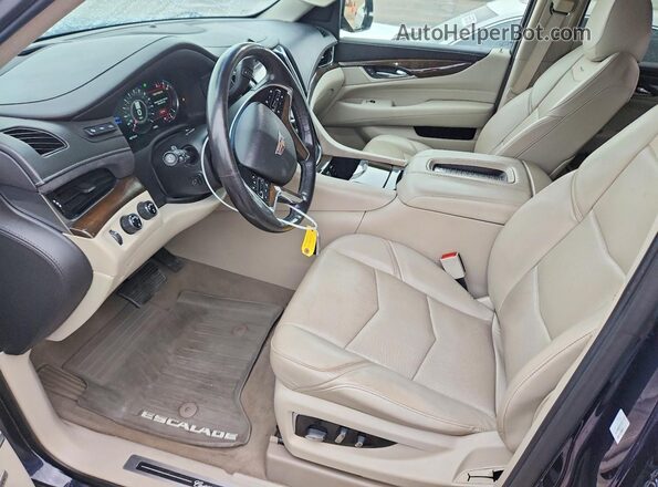 1GYS4CKJ7LR132302 2020 CADILLAC ESCALADE Blue Вид салону спереду
