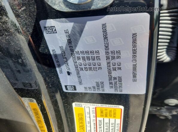1GYS4EKL8PR326985 2023 CADILLAC ESCALADE Black VIN კოდის სტიკერის ხედი