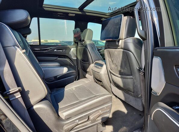 1GYS4FKL1MR291370 2021 CADILLAC ESCALADE Black უკანა სალონის ხედი