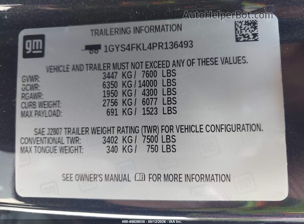 1GYS4FKL4PR136493 2023 CADILLAC ESCALADE Dark Blue ძრავის განყოფილების ხედი