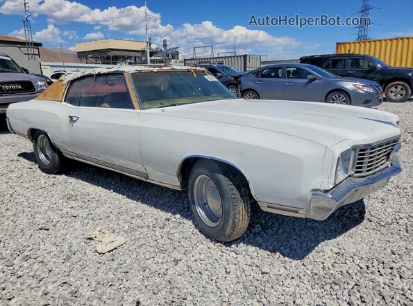 1H57H2L555118 1972 CHEVROLET MONTE CARLO Белый Передняя правая четверть