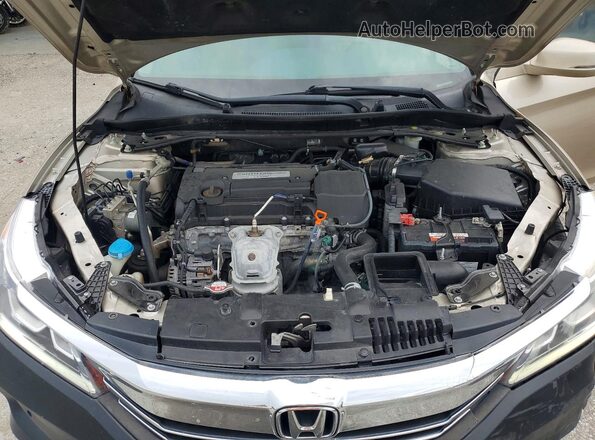 1HGCR2F02GA001971 2016 HONDA ACCORD Gold უკანა სალონის ხედი