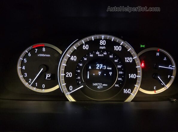 1HGCR2F05GA079161 2016 HONDA ACCORD Черный Вид щитка приборов