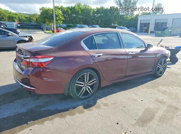 1HGCR2F10HA090398 2017 HONDA ACCORD Burgundy უკანა მარჯვენა