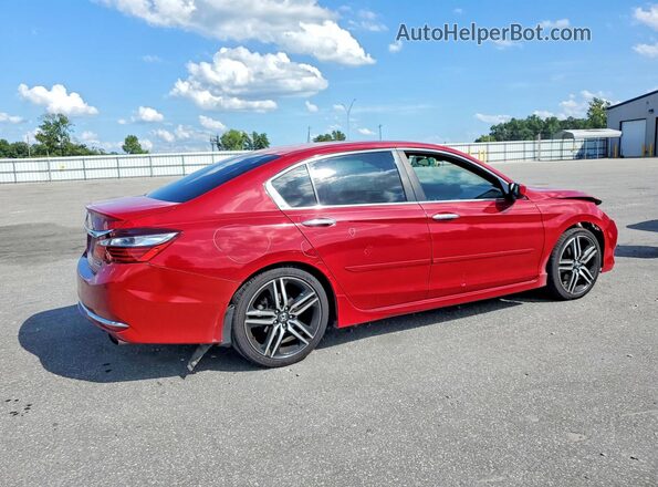 1HGCR2F11HA078907 2017 HONDA ACCORD Red Հետևի աջ