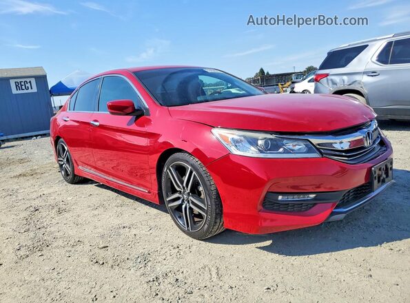 1HGCR2F11HA111565 2017 HONDA ACCORD Red Delantero derecho