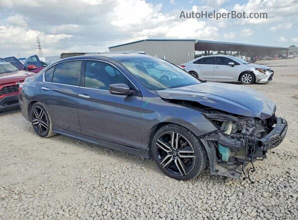 1HGCR2F11HA188761 2017 HONDA ACCORD Серый Передняя правая четверть
