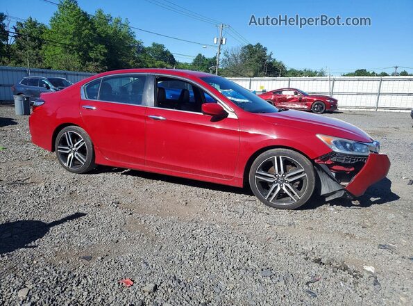 1HGCR2F12HA167577 2017 HONDA ACCORD Maroon Передня права чверть
