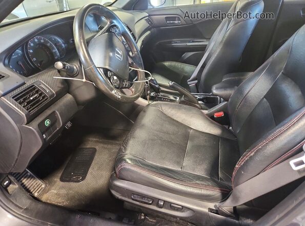 1HGCR2F13HA075085 2017 HONDA ACCORD Gray წინა სალონის ხედი